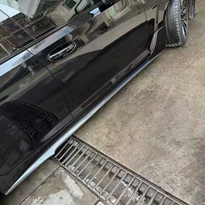 Real Carbon Fiber Side Skirts for Cadillac CT5 2020-2023 Car Side Spoiler Wing Upgrade Black Wing Style Auto Body Parts