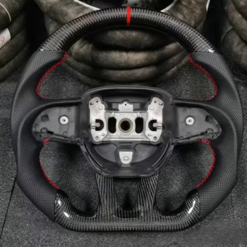 For Dodge Charger Challenger GT SRT RAM Trucks Sports Carbon Fiber Steering Wheel Retrofit Dodge Charger Steering Wheel
