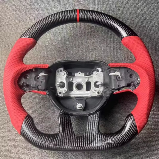 For Dodge Charger Challenger GT SRT RAM Trucks Sports Carbon Fiber Steering Wheel Retrofit Dodge Charger Steering Wheel