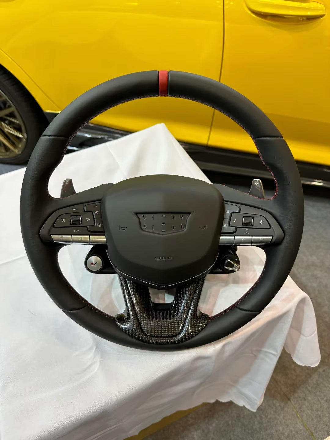 Custom Car Steering Wheel Carbon Fiber Fit for Cadillac CT4 CT5 Atsv Custom Steering Wheel Cadillac Cts V 2008 Steering Wheel